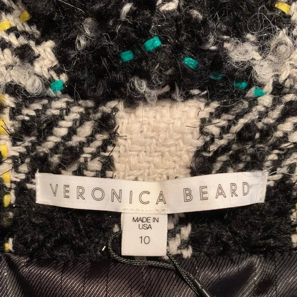 NEW Veronica Beard Crispin Black Multi oversized jacket/coat - Picture 4 of 9